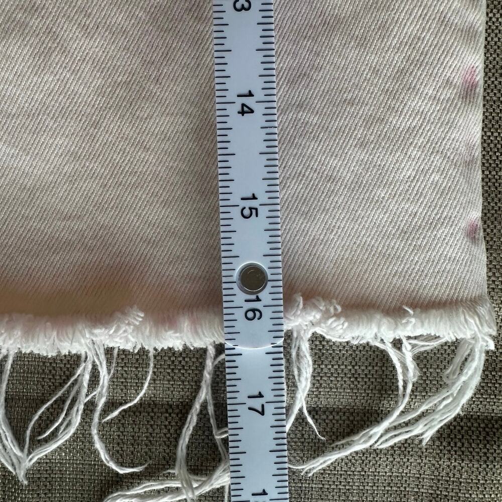 Lea & Viola Large Denim Acid Washed Pink Distressed Cotton Mini Jean Skirt - Picture 7 of 7